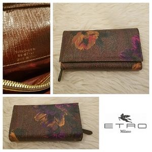Etro iconic paisley floral wallet